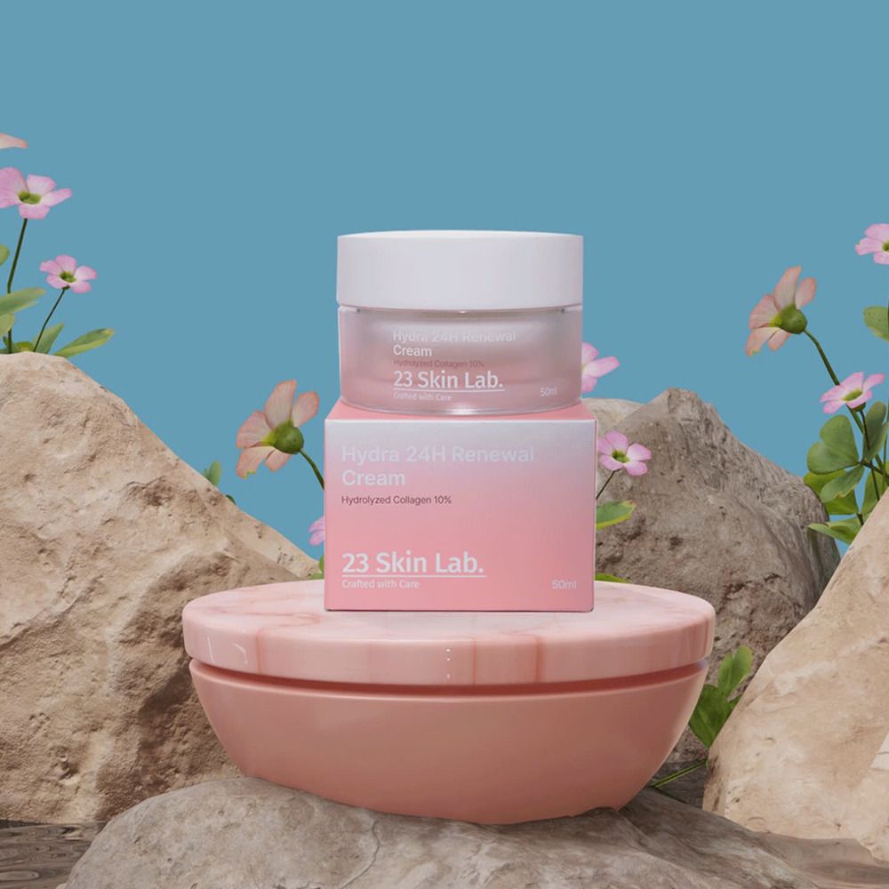 23 Skin Lab Hydra 24H Renewal Cream 50ml 5-Layer Ceramide & Collagen Barrier Repair _ Made in KOREA